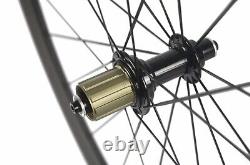700C Clincher Carbon Wheelset With Basalt Brake Surface Carbon Road Bike Wheels