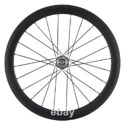 700C Clincher Track Carbon Wheelset 50mm Fixed Gear Carbon Wheels Road Wheels