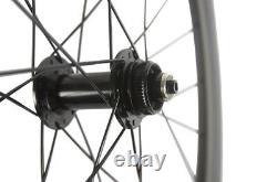 700C Cyclocross Road Disc Brake Bike Carbon Wheelset 50mm Center Lock QR Type