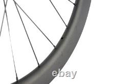 700C Cyclocross Road Disc Brake Bike Carbon Wheelset 50mm Center Lock QR Type