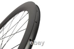 700C Cyclocross Road Disc Brake Bike Carbon Wheelset 50mm Center Lock QR Type