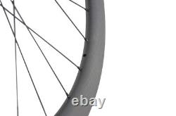 700C Cyclocross Road Disc Brake Bike Carbon Wheelset 50mm Center Lock QR Type