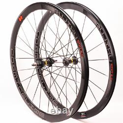 700C Depth 40mm Fixed Gear Road Bike Wheelset Track Bicycle Carbon Hub Wheels