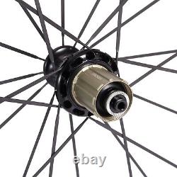 700C Depth 80mm Carbon Fiber Road Bike Wheels City Bicycle Wheelset Clincher