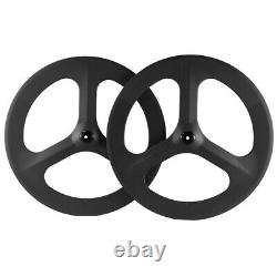 700C Disc Brake Tri Spoke Bicycle Wheelset 3spoke Road Bike Carbon Fiber Wheels