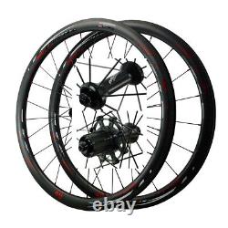 700C Fiber Carbon Wheels Road Bicycle Wheelset V/C Brakes 50/40/55/ Direct-pull