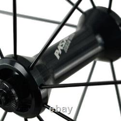 700C Fiber Carbon Wheels Road Bicycle Wheelset V/C Brakes 50/40/55/ Direct-pull