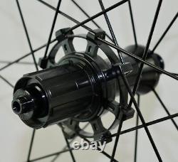 700C Fiber Carbon Wheels Road Bicycle Wheelset V/C Brakes 50/40/55/ Direct-pull