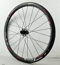 700C Fiber Carbon Wheels Road Bicycle Wheelset V/C Brakes 50/40/55/ Direct-pull