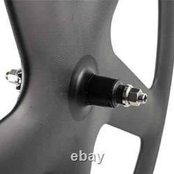 700C Fixed Gear Carbon Wheels Width 23mm Depth 56mm Road/Track 5 Spoke Wheelset