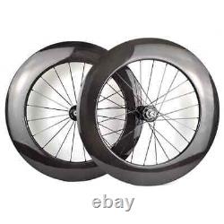 700C Fixed Gear Track Bicycle Carbon Wheels Single Speed Wheelset with Hub