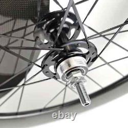 700C Fixed Gear Track Bicycle Carbon Wheels Single Speed Wheelset with Hub