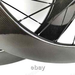 700C Fixed Gear Track Bicycle Carbon Wheels Single Speed Wheelset with Hub