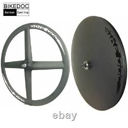 700C Fixed Gear Track Bike Wheels Carbon Road Bike Wheelset Clincher/Tubular