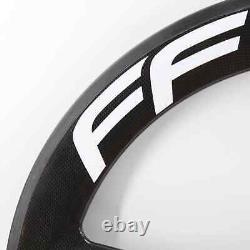 700C Fixed Gear Track Road Bicycle Carbon 5 Spokes Wheelset Clincher Five Spoke