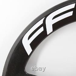 700C Fixed Gear Track Road Bike Carbon 5 Spokes Bicycle Wheelset Clincher Rim