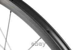 700C Full Carbon Fiber Depth 38mm Road Bicycle Wheelset Clincher 3k Matte