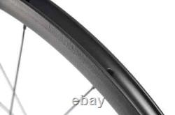 700C Full Carbon Fiber Depth 38mm Road Bicycle Wheelset Clincher 3k Matte