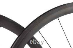 700C Full Carbon Fiber Depth 38mm Road Bicycle Wheelset Clincher 3k Matte