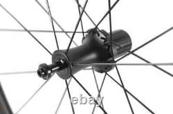 700C Full Carbon Fiber Depth 38mm Road Bicycle Wheelset Clincher 3k Matte