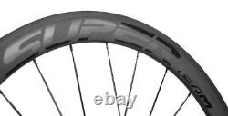 700C Full Carbon Fiber Wheels 50mm 23mm Width Clincher Carbon Wheelset 3K Basalt
