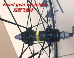 700C Full Carbon Fibre Bicycle Wheelset Clincher Tubeless Rims Road Bike Wheels