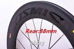700C Full Carbon Fibre Bicycle Wheelset Clincher Tubeless Rims Road Bike Wheels