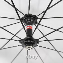 700C Full Carbon Fibre Road Bike Wheelset Tubular Clincher Tubeless Rims Wheels