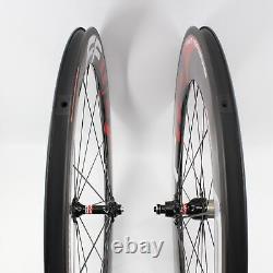 700C Full Carbon Fibre Road Bike Wheelset Tubular Clincher Tubeless Rims Wheels