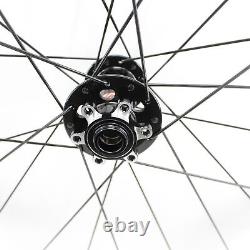 700C Full Carbon Road Bicycle Wheelset Disc Brake Tubular Clincher Tubeless Rims