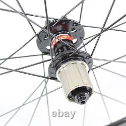 700C Full Carbon Road Bicycle Wheelset Disc Brake Tubular Clincher Tubeless Rims