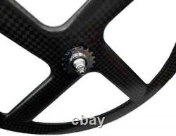 700C Full Carbon Road Bike Wheels 4 Spokes Clincher/Tubular Track Bike Wheelset