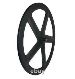 700C Full Carbon Wheels Five-spoke Track/ Road Bike Wheelset Clincher/Tubular
