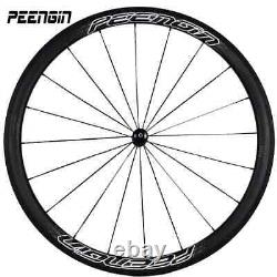 700C Road Bicycle Racing Mixed Carbon Wheelset Tubular Wheels 38mm+50mm Depth