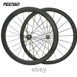 700C Road Bicycle Racing Mixed Carbon Wheelset Tubular Wheels 38mm+50mm Depth