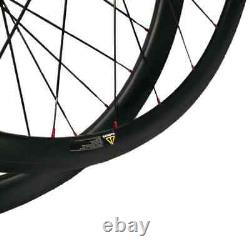 700C Road Bicycle Racing Mixed Carbon Wheelset Tubular Wheels 38mm+50mm Depth