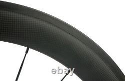 700C Road Bike Carbon Cycle Wheels 60mm Depth Carbon Wheelset Novatec 271 Hub