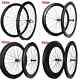 700c Road Bike Carbon Fiber Wheels Depth 38/50/60/88mm V Brake Clincher/tubular