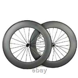 700C Road Bike Carbon Fiber Wheels Depth 38/50/60/88mm V Brake Clincher/Tubular