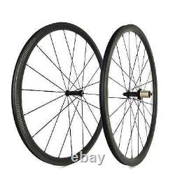 700C Road Bike Carbon Fiber Wheels Depth 38/50/60/88mm V Brake Clincher/Tubular