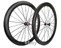 700C Road Bike Carbon Fiber Wheels Depth 38/50/60/88mm V Brake Clincher/Tubular