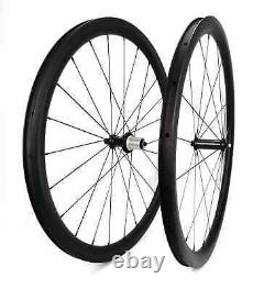 700C Road Bike Carbon Fiber Wheels Depth 38/50/60/88mm V Brake Clincher/Tubular