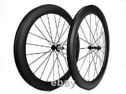 700C Road Bike Carbon Fiber Wheels Depth 38/50/60/88mm V Brake Clincher/Tubular