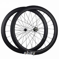 700C Road Bike Carbon Fiber Wheelset 23mm Width 50mm Depth U Shape Clincher