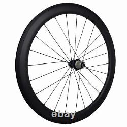 700C Road Bike Carbon Fiber Wheelset 23mm Width 50mm Depth U Shape Clincher