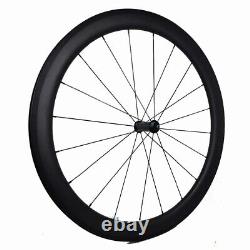 700C Road Bike Carbon Fiber Wheelset 23mm Width 50mm Depth U Shape Clincher
