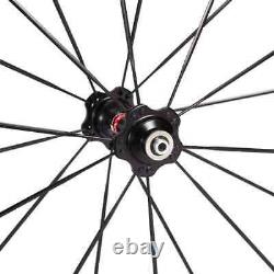 700C Road Bike Carbon Fiber Wheelset 25mm Wide 38mm Depth Tubuless Bike Wheels