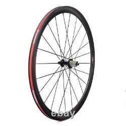 700C Road Bike Carbon Fiber Wheelset 38x23/25mm with Basalt Brake Surface Hub