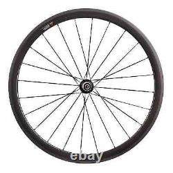 700C Road Bike Carbon Fiber Wheelset 38x23/25mm with Basalt Brake Surface Hub