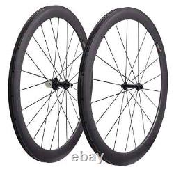 700C Road Bike Carbon Fiber Wheelset 50x23/25mm Basalt Disc Braking Hubs 20 24H